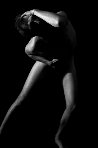 Expression exprime-toi noir et blanc portrait nu