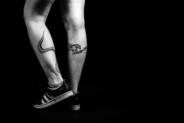 Ancre-moi II tatouage portrait noir et blanc