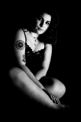 Ancre-moi II tatouage portrait noir et blanc